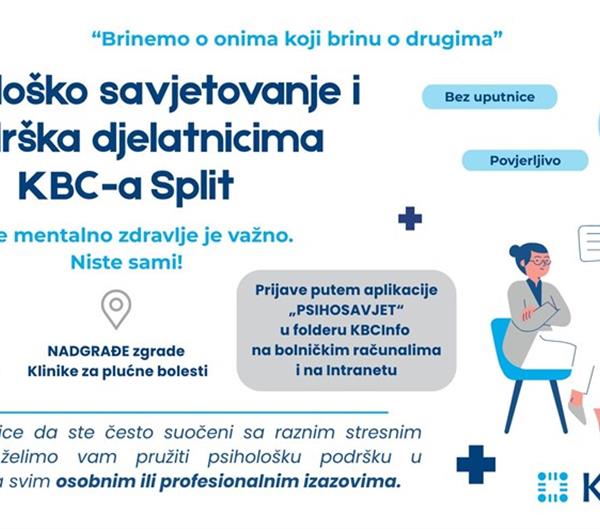 Psihološko savjetovanje i podrška djelatnicima KBC-a Split