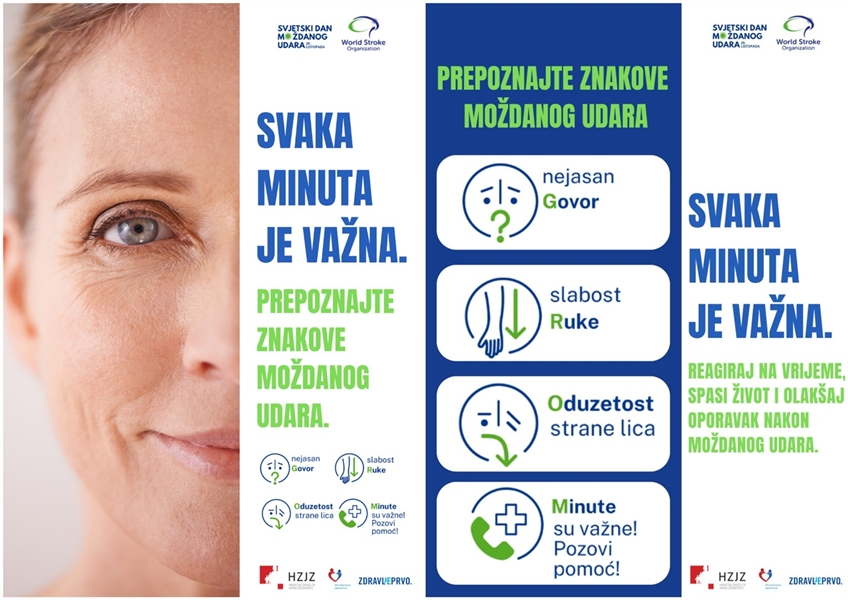 Svjetski dan moždanog udara - 29. listopada - javnozdravstvena akcija u KBC-u Split