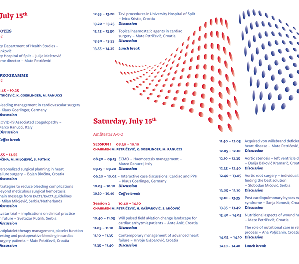 "Personalized Care in Cardiac Surgery" održava se 15. i 16. 7. u Splitu