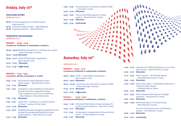 "Personalized Care in Cardiac Surgery" održava se 15. i 16. 7. u Splitu