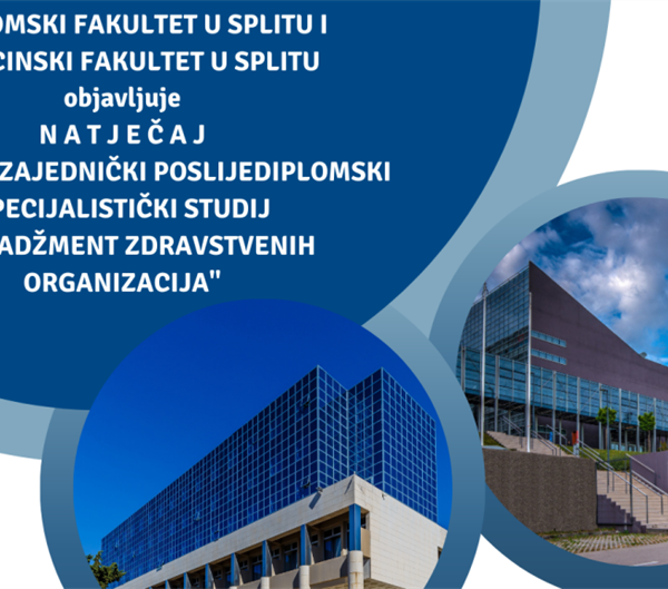 Upis polaznika na sveučilišni studij "Menadžment zdravstvenih organizacija"