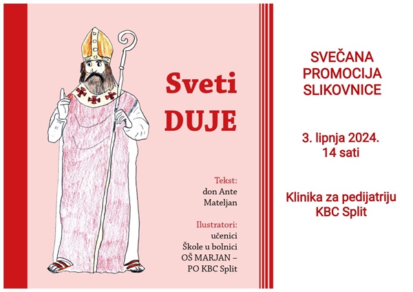 Promocija slikovnice 'Sveti Duje' koju su ilustrirala djeca liječena na Klinici za pedijatriju KBC-a Split