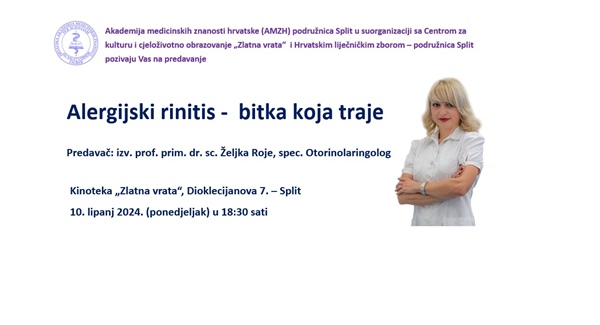 Predavanje: "Alergijski rinitis -  bitka koja traje“