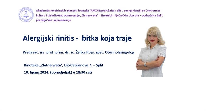 Predavanje: "Alergijski rinitis -  bitka koja traje“