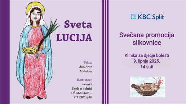 Promocija slikovnice 'Sveta Lucija' koju su ilustrirala djeca liječena na Klinici za pedijatriju KBC-a Split