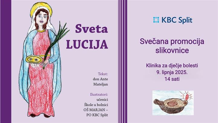 Promocija slikovnice 'Sveta Lucija' koju su ilustrirala djeca liječena na Klinici za pedijatriju KBC-a Split