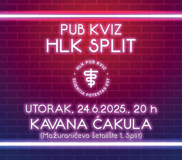 Pub kviz Hrvatske liječničke komore -  Split 24. lipnja