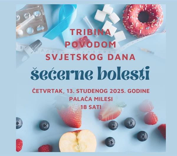 Tribina povodom Svjetskog dana šećerne bolesti - Split, 13. studenog u 18 sati