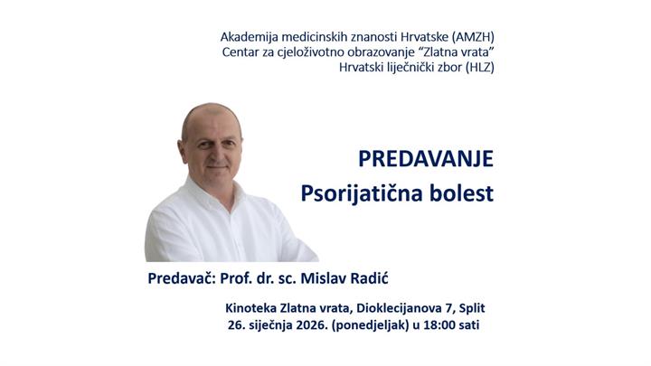 Predavanje „Psorijatična bolest“ - Split, 26. siječnja