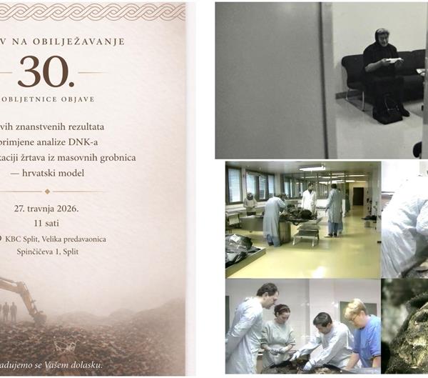 Obilježavanje 30. obljetnice primjene DNA tehnologije u identifikaciji žrtava Domovinskog rata u Hrvatskoj